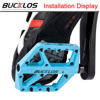 Pedales De Bicicleta BUCKLOS Plataforma Ancha Antideslizante Ultraligero Aluminio Aleación Pedales De BMX MTB Para Montaña Con Rodamientos DU - details 2