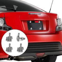 4Pcs Tornillos Y Cubiertas Para Placa De Matrícula Diseño 3D Dedo Del Medio Kit De Repuesto Para Marco De Placa De Coche Y Motocicleta Material De Aleación De Zinc Brillante - details 0