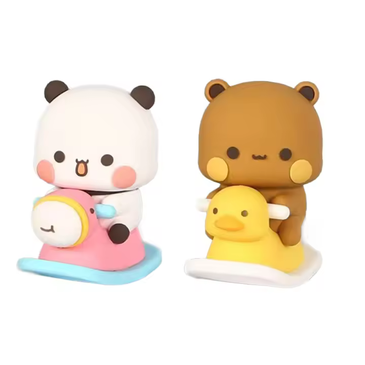 Figura De Peluche Kawaii Bubu Dudu Oso Panda Colección De Miniaturas Animales Juguete Decoración Para El Hogar Regalo Para Niños Y Adultos - 1