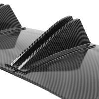 Difusor De Parachoques Trasero Universal 5 Aletas Esponja De Carbono Negro Accesorios De Estilo Para Coche Modificado - details 5