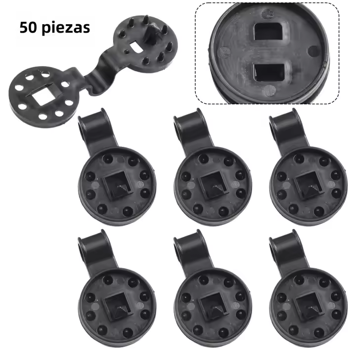 50pcs Clips De Plástico Para Red De Sombrilla Fuertes Y Resistentes Gancho De Apoyo Para Jaula De Cría Y Estufa Verdejante Accesorios De Sombrilla - 1