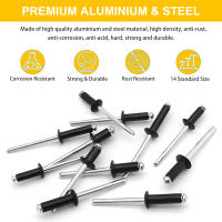 273pcs Tornillos De Aluminio Oscuros Para Soldadura Blindados Decorativos Tamaño M6.4 Tipo Abierto Herramientas De Metalworking - details 1