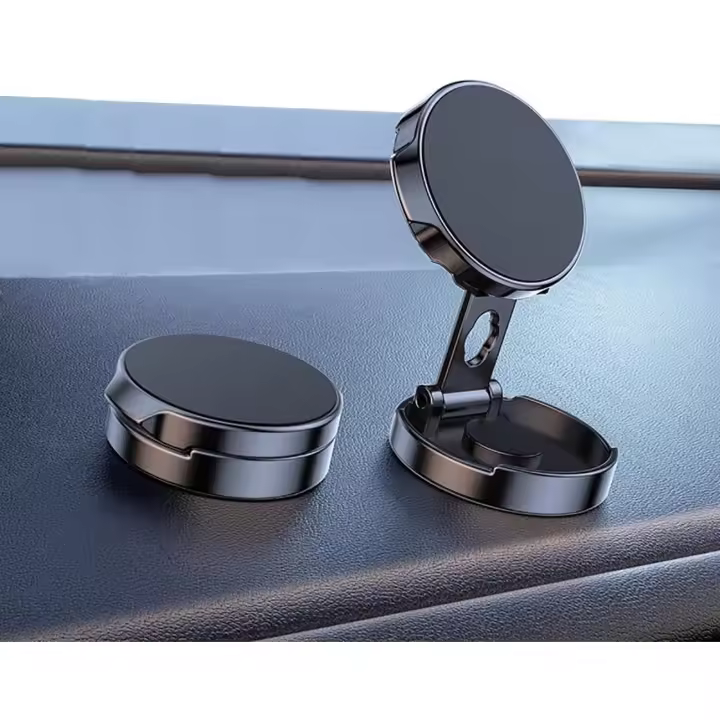 Soporte magnético para coche giratorio de 360° - Base de montaje plegable - Apto para salpicadero - 1