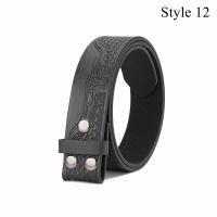 Cinturón De PU Para Hombres Y Mujeres Sin Hebilla Que Se Puede Cambiar Con Diversos Patrones Multicolor Ancho 3.8 Cm - details 11