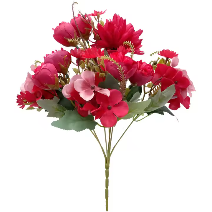 Poenia Arte Floral - Ramo de Flores Artificial - Conjunto de 3 Piezas - 35cm - Decoración Duradera - 1