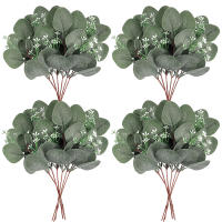 5/10/20Pcs Hojas De Eucalipto Artificiales Ramas Silver Dollar Flores Falsas Para Decoración De Bodas Y Eventos - details 15