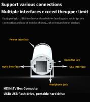 Mini proyector Bluetooth, compatible con proyector portátil, proyector de películas con pantalla de 130 pulgadas giratorio 180°, corrección trapezoidal automática, compatible con computadoras portátiles, PC y teléfonos inteligentes - details 12