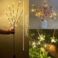 Lámparas Decorativas De Ramas De Sakura Con 20 LED Para Decoración De Casas Y Fiestas Boda DIY Cadena De Luces Sin Pilas Incluidas - details 1