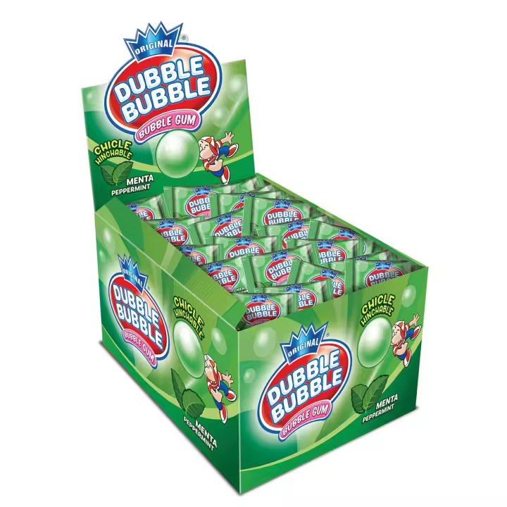Estuche 150u Dubble Bubble Chicle con sabor a Menta - 1