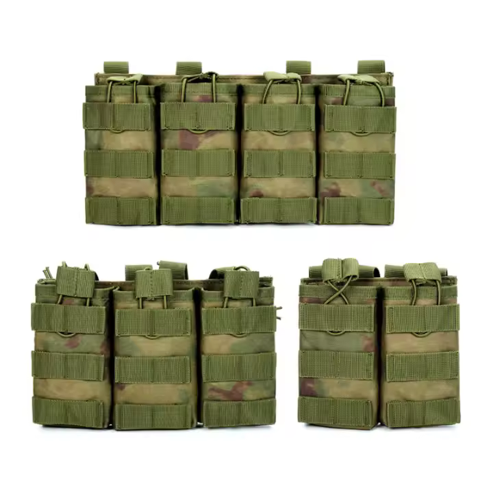 Fundas tácticas para tres cargadores, fundas dobles y cuádruples para accesorios de campo morrell, fundas de almacenamiento, fundas para walkie-talkie para juegos de rol - 1