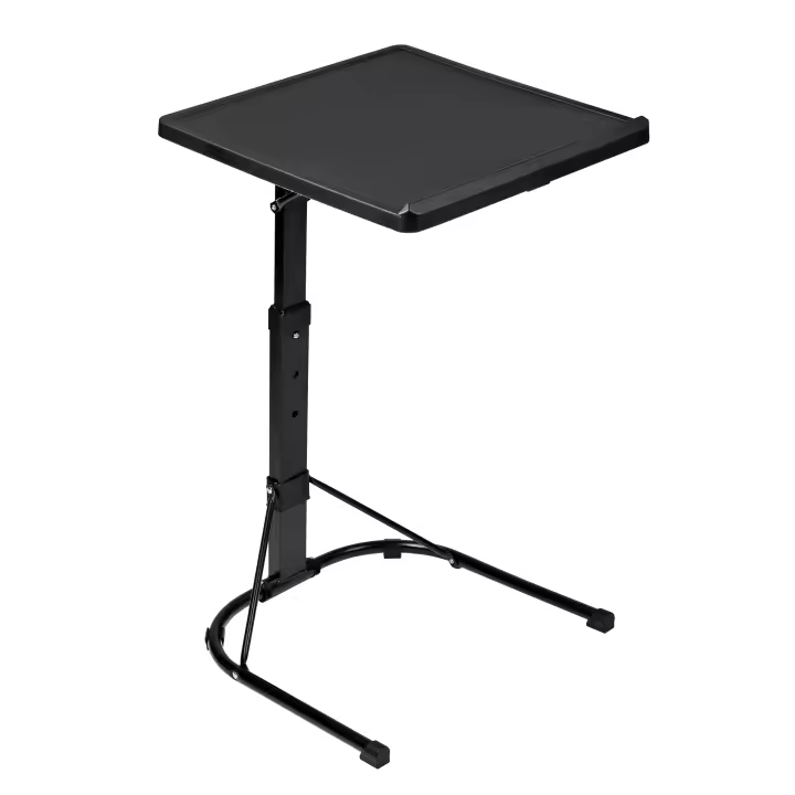 T-LoVendo Mesa Auxiliar Plegable con Altura Ajustable, Forma de C, con 3 Alturas (de 63,5 a 76 cm), 3 Ángulos Ajustables, para Ordenador Portátil, Lectura, Sofá, Sillón - 1