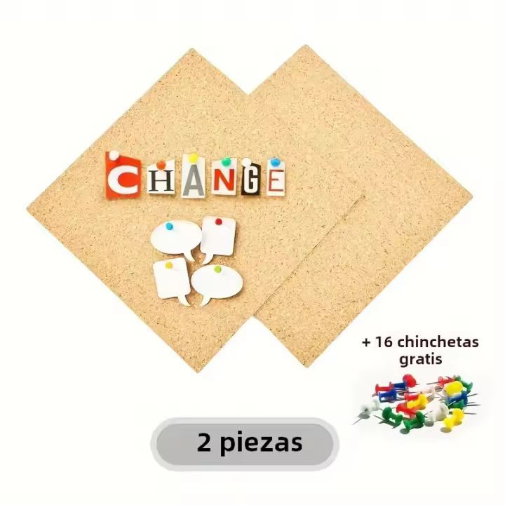Tablero De Tachuelas De Madera De 30cm/11.8in Con Adhesivo Auto-Adhesivo Tablero Decorativo Para Pared De Fotos Tablero De Noticias Tablero Con Gancho - 1