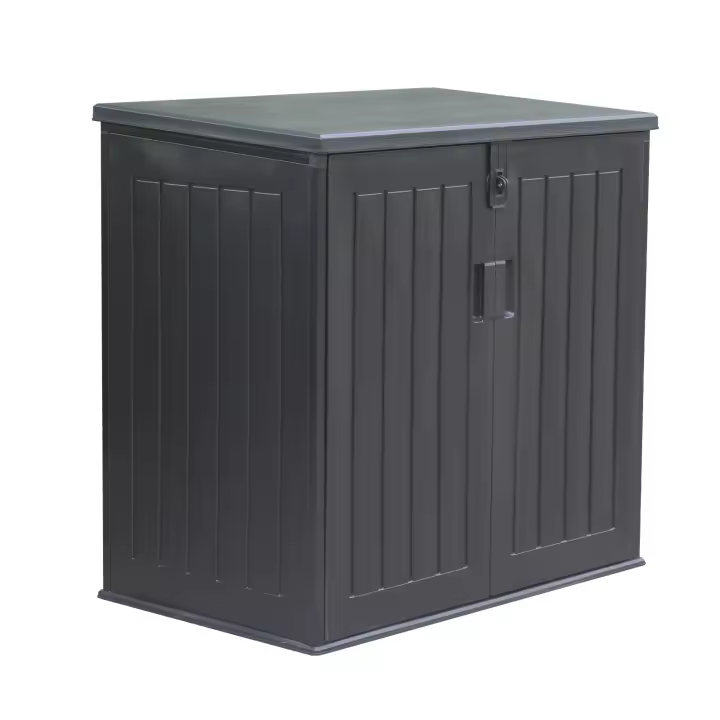 Gardiun Arcón Exterior para Jardín Gardiun Soften 775 Litros 116x71x109/112,5 cm Baúl de Resina con Amortiguador, Suelo y Puertas - 1