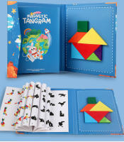 Puzzle De Madera 3D Magnético Juegos Geométricos Tangram Montessori Educación Temprana Sorteo Juguetes Para Niños Regalos - details 18