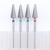 EasyNail Bit De Taladro Para Uñas 3/32'' Cono De Acero Tungsteno Fichero De Uñas Carburo Boquilla Limpiador De Gel M0413 - details 6