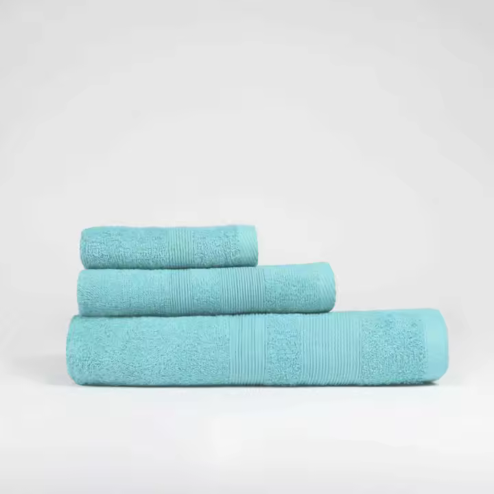 Juego de 3 Toallas Economic Verde Mar LlarTextil - A Eligir el Tamaño de la Toalla Grande - 1