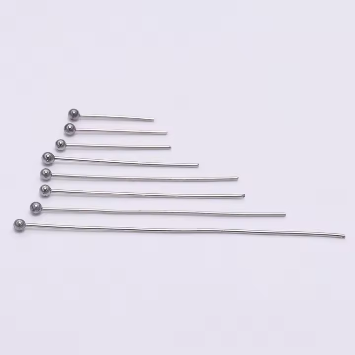 100pcs Broches De Cabeza De Bola De Acero Inoxidable Para Joyería DIY Tamaños 15 20 30 40 50mm Accesorios De Encuentros Brillantes - 1