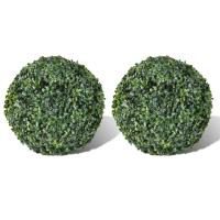 vidaXL Bola de Boj Hoja Artificial Arbusto de Jardín Planta Imitación (2 unidades) Dimensiones 27 cm, 35 cm - details 0