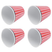 Juego de 4 tazas de porcelana de imitación para bebidas, taza de melamina original para estudiantes, escuelas y hogares - details 3