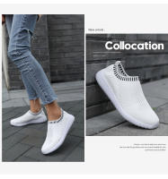 Zapatillas De Correr Para Mujer Ultra Ligeras Y Grandes Con Punta Abierta Moda Deportiva Transpirables Tejidas En Aire Con Suela De Goma Talla Fija - details 3