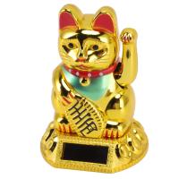 Adorno De Gato Felino Solar Iluminación Inducción Brazo Balanceante Estatua Japonesa De Suerte Para Decoración De Casa Coche Oficina - details 4