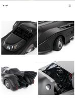 Batmobile De Escala 1/18 En Metal Con Sonido Y Luz Regalo De Cumpleaños Para Niños Juguete De Coche Diecast De Alta Simulación Tamaño Aproximado 30.5*12.5*6cm - details 13