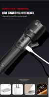 Linterna Recargable USB De Aluminio Portátil Con 4 Núcleos LED XHP70.2 XHP50.2 Lámpara Zoomable Para Caza Y Camping 18650 AAA - details 11