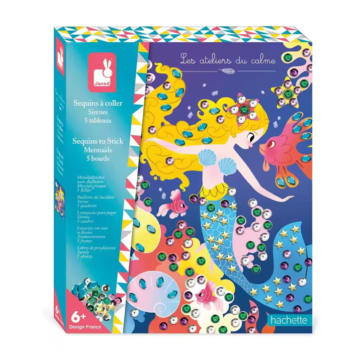 Estuche creativo pegar lentejuelas Sirenas - J07926 - 1