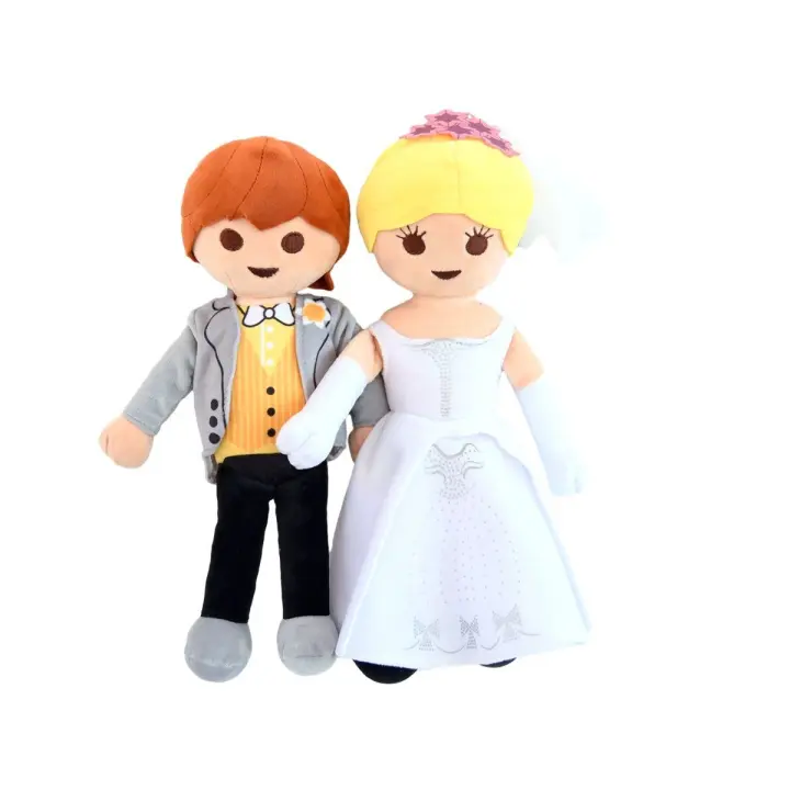 PLAYMOBIL PELUCHES PAREJA DE NOVIOS (BODA - RECIÉN CASADOS) EDICIÓN DELUXE 30CM, TIENDA CON LICENCIA OFICIAL - 1
