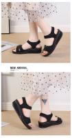 SP Sandalias de mujer de nuevo estil con Tacones de cuña, Suela Gruesa con Velcro, Talla big, sandalias de una Tira en stock, - details 16