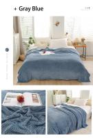Manta De Terciopelo Coral Japonesa 300gsm Estilo Primavera Verano Suave Y Fluffy Falso Piel De Mocoso Cubierta De Sofá Sólida Manta De Cama En Cuadros - details 20