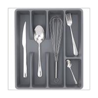 Organizador de cajones de cocina, soporte para cubiertos, bandeja de plástico - details 4
