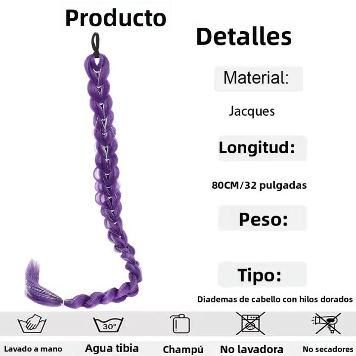 Pelucas Sintéticas De Colores Metálicos Pura Longitud Extra 32 Pulgadas Rumi Collection Piéce De Peluca Para Niños Disfraz De Navidad