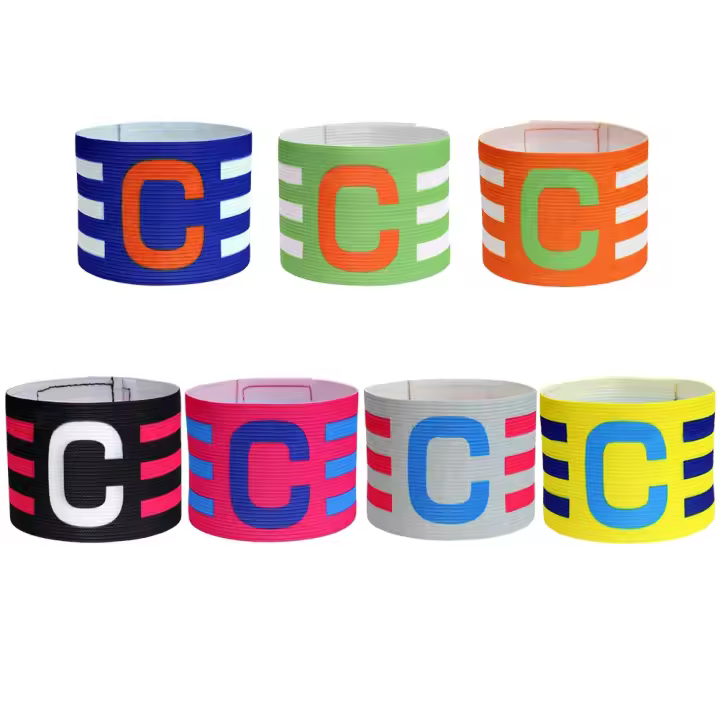 Armband De Competición Leader Brazalete Capitan Con Icono Transparente Y Cierre Táctil Para Captain De Fútbol Material Poliéster Transpirable - 1