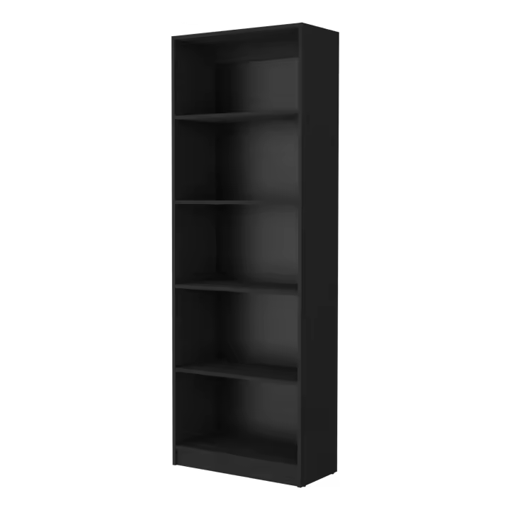 TUHOME Estanteria Recta 4R Home con 5 estantes Home, Negro - 1
