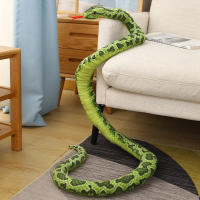 Juguete De Peluche Gran Serpiente Dorada 200cm Simulación De Python Largo Regalo Para Niños Decoración Del Hogar Material De Algodón Relleno De Poliéster - details 3