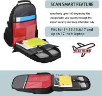 Mochila de computadora portátil para hombres, mochila de computadora de viaje grande, con Puerto de carga usb, adecuada para viajes de negocios, adecuada para computadoras portátiles de 17 pulgadas, 40 litros, antirrobo, impermeable - details 1
