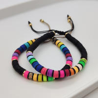 KKBEAD Pulsera De Disco Heishi Para Mujer Pulsera De Arcilla Polimérica De Otoño E Invierno Joyería De Moda Ajustable Colorido - details 3