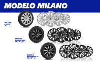 Sparco Juego de 4 Tapacubos de 16” Modelo Milano Negro/Plata. Diseño Deportivo para Las Llantas de tu Coche. Fabricación Resistente y Duradera. - details 3