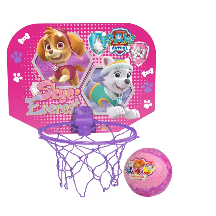 Mini basket infantil para niños y niñas, con diseños exclusivos de Patrulla Canina Skye and Everest (2245) Mini canasta de baloncesto. Incluye una pelota. Ligero y fácil de montar. Calidad al mejor precio. De acuerdo a la normativa CE. +3 años - 1