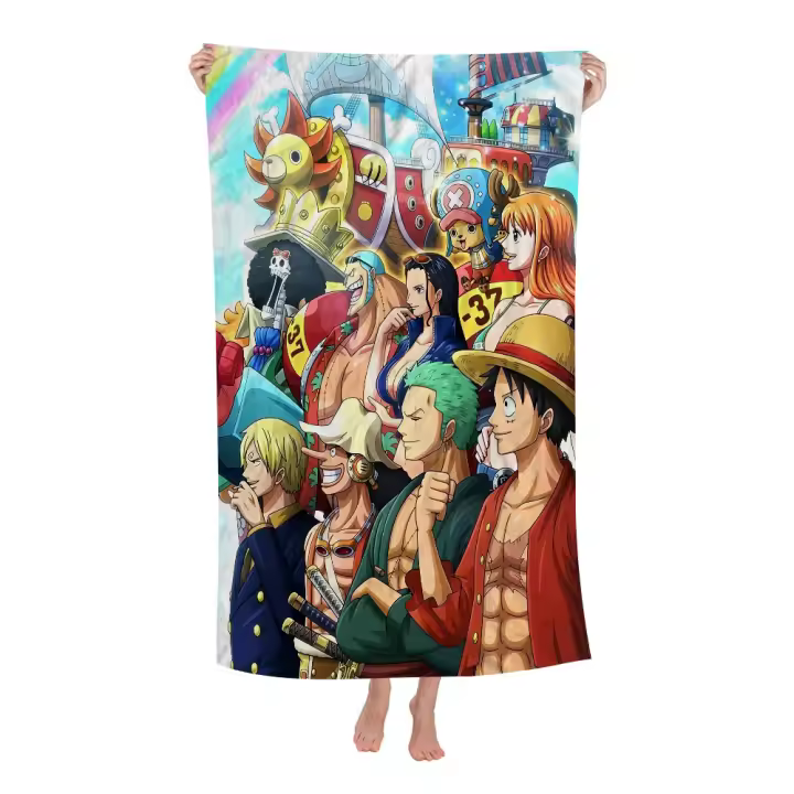 Toalla De Playa Japonesa Anime Colorida Para Niñas Toalla De Baño Microfibra Secado Rápido Sand-Free Para Gimnasio Y Piscina Tamaño 30x60 Cm - 1