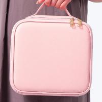 Estuche De Maquillaje Para Mujer Con Espejo Y Lámpara LED Inteligente Estuche De Viaje Portátil De Moda Organizador De Cosméticos Material PU - details 16