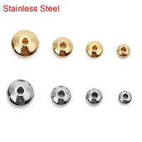 20/50pcs Bolas De Espaciador De Acero Inoxidable 4mm 5mm 6mm 8mm Color Oro Para Creación De Joyas Y Pulseras DIY - details 2