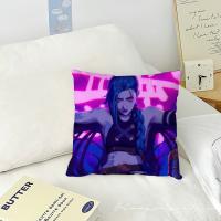 Funda De Cojín Anime Arcane Jinx Suave Para Decoración De Sofa Y Hogar Protección De Almohada Tamaño 45x45cm 50x50cm - details 6