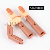 Práctica De Uñas Acrílicas Manos Ajustables Con Tiras Móviles Modelo Falso Con Puntas Flexibles Herramienta De Manicura Suministros - details 1