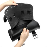 Bolsa De Motocicleta De Cuero PU Bolsa De Sillín Para Equipaje De Motocicleta Soporte Para Bolsa De Tanque Accesorios Universales Para Aprilia Ducati Triumph Benelli Husaberg - details 7