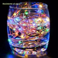 10 Pack Luces De Hilo De Hada 30LED 3 Metros Cobre Plateado Alimentadas Por Batería Decoraciones Para Bodas Fiesta Navidad - details 2