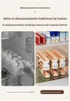 Organizador De Huevos Automático Dispensador De Huevos Para Nevera Rack De Almacenamiento De Plástico Para Encimera De Cocina Y Organizador De Puerta De Nevera - details 4