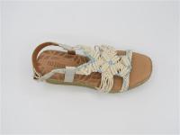 Sandalia con cuña Macramé Crudo y detalles azules, MUSTANG para  Mujer - details 3