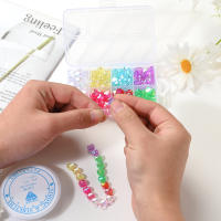 280pcs/Box De Cuentas De Corazón Colores Variados Para Creación De Joyas DIY Pulseras Collares Material Acrílico Irregular - details 2